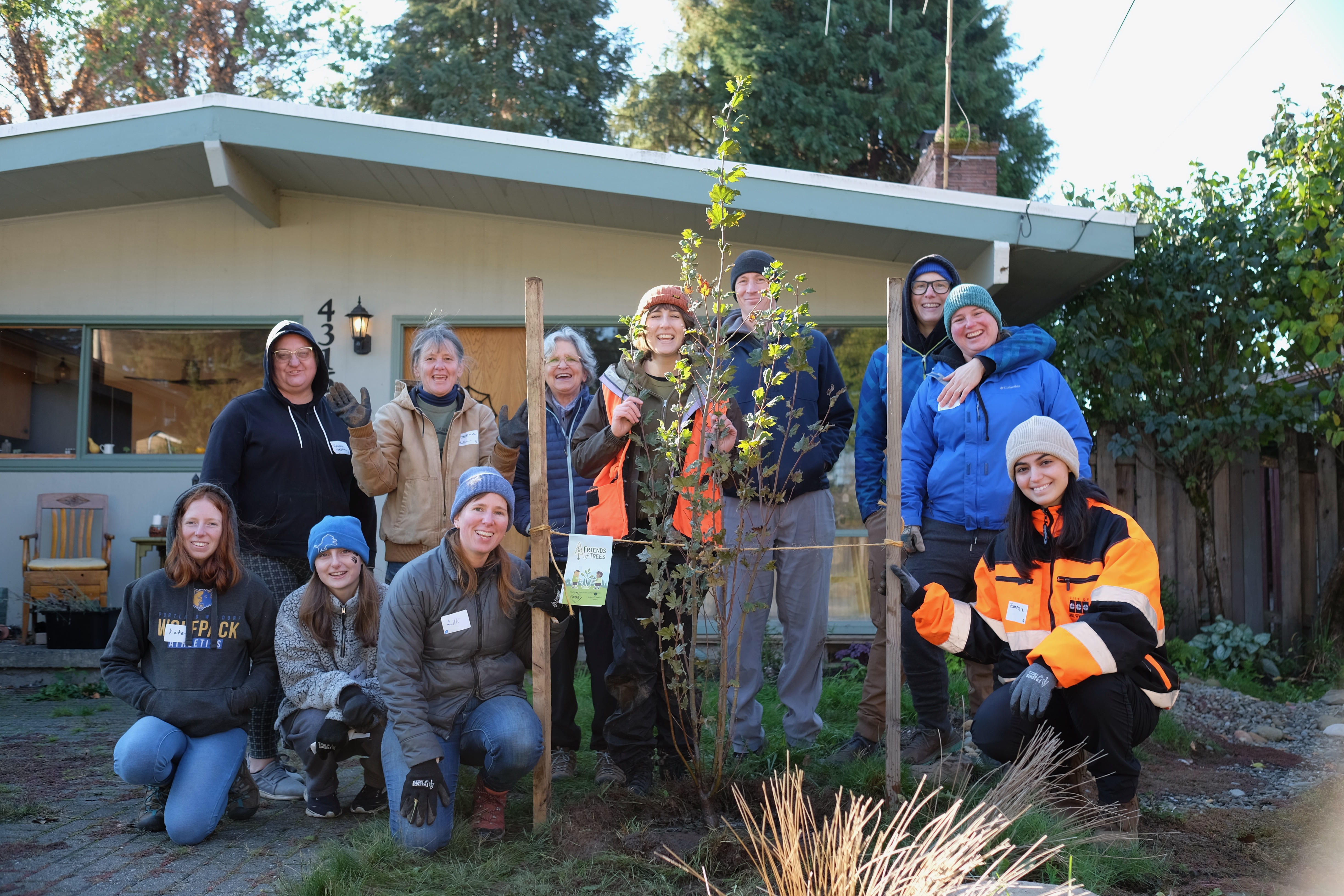 Arbor day volunteers