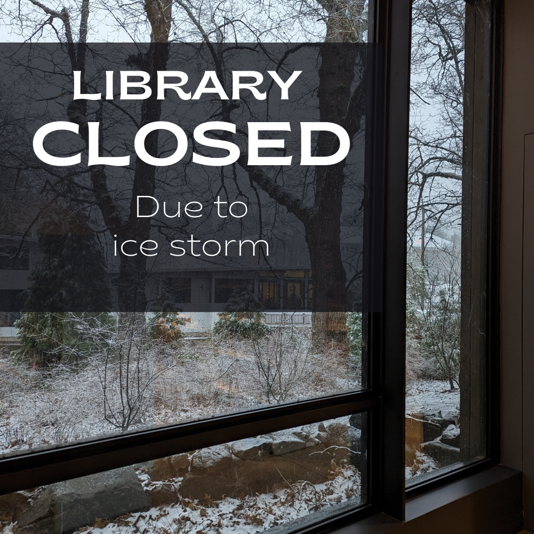 Library closed - ice storm