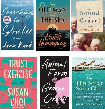 Six book covers