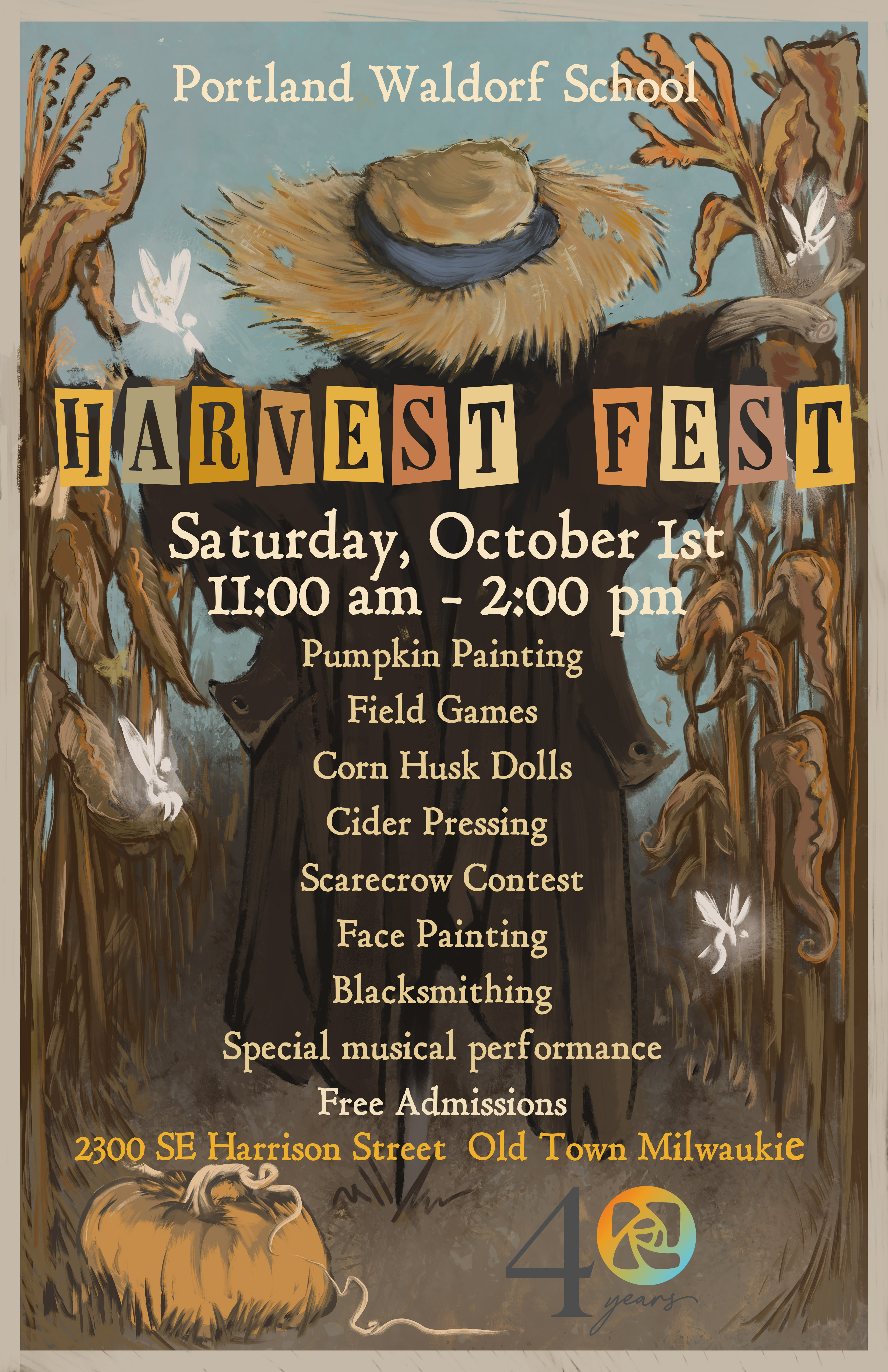Poster for PWS Harvest Fest on October 1, 2022 from 11 am-2 pm.