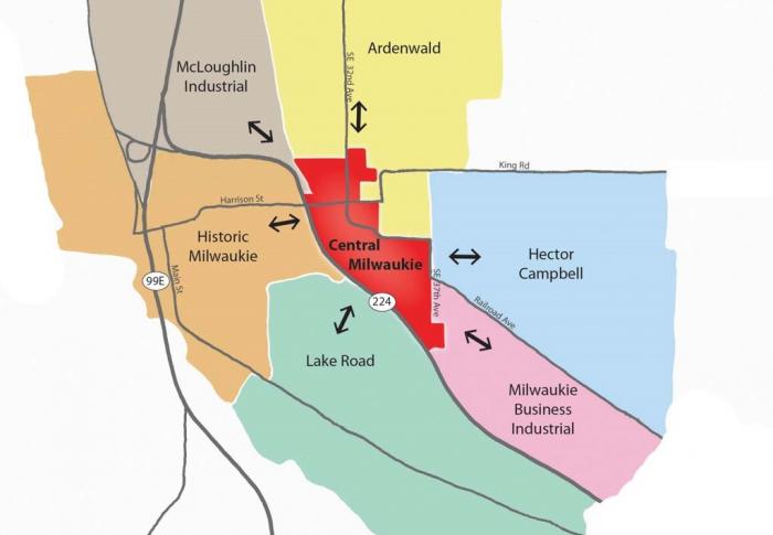 Central Milwaukie boundary graphic