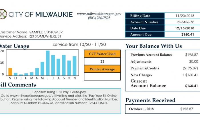 photo of utility bill