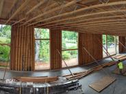 May 24, 2019 - roof trusses interior view south