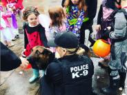 K9 Bo at the Halloween event in downtown Milwaukie