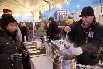 Linwood Volunteers Serving Food at Winter Solstice 2022