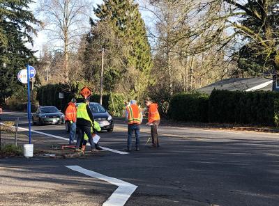 Crews examine Linwood Avenue