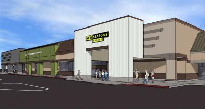 Rendering of the future New Seasons location at Milwaukie Marketplace