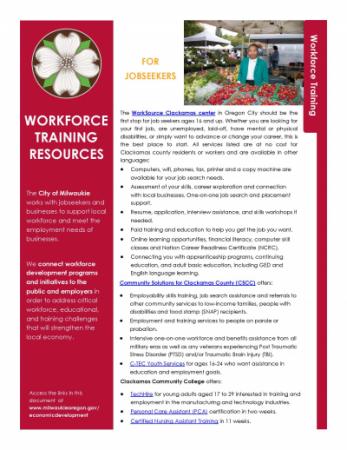 Workforce Training Flyer page 1 