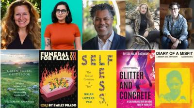 five authors and five book covers