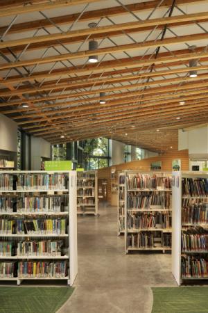 library interior - shelves in children's library