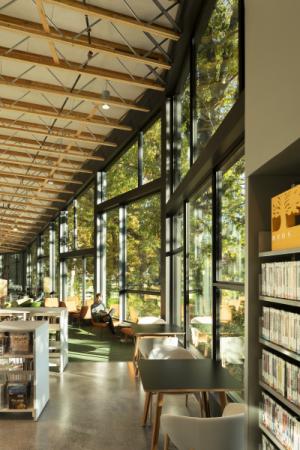 library interior - seating by windows