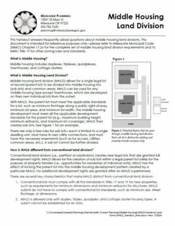 Middle Housing Land Division