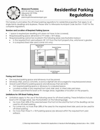 Residential Parking Regulations