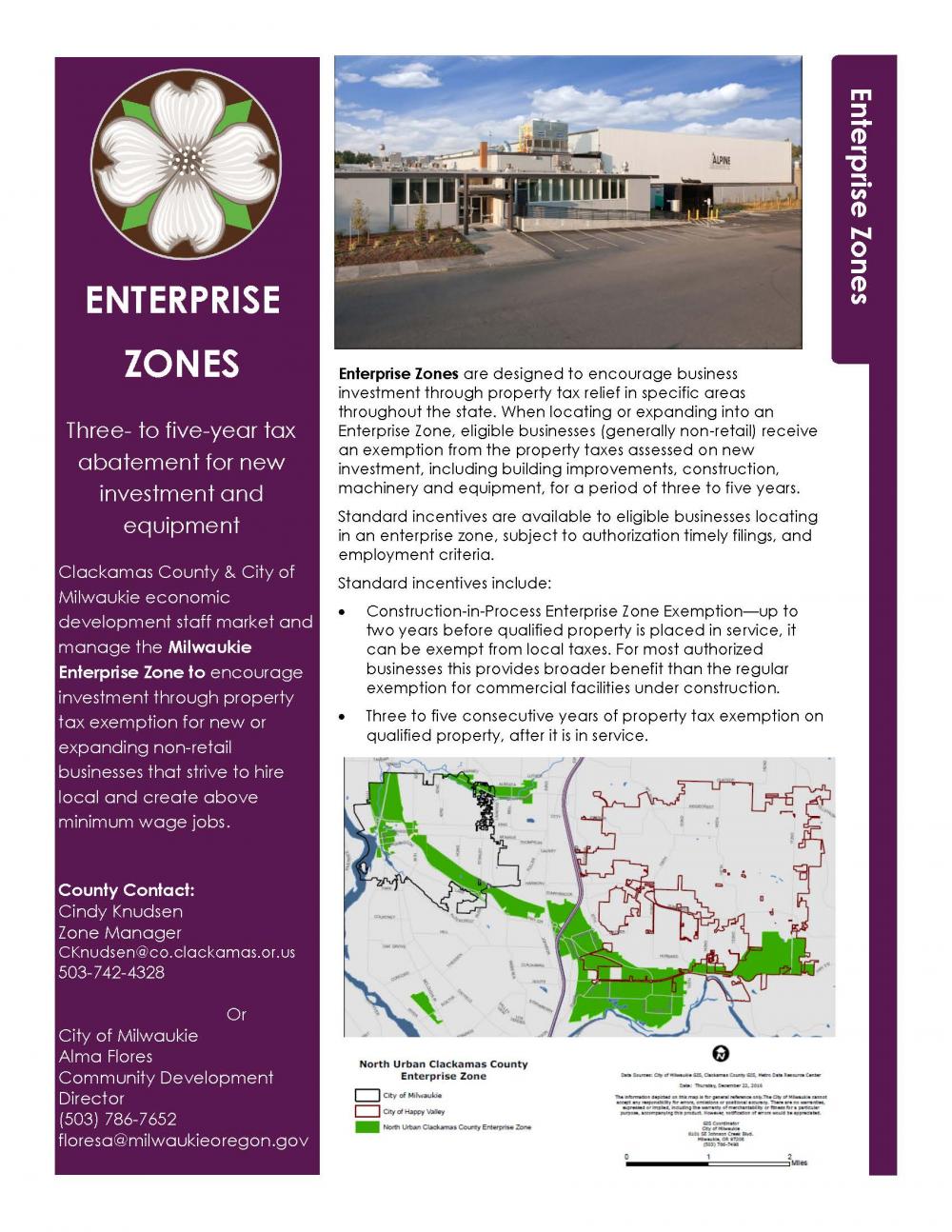 Enterprise Zones | City of Milwaukie Oregon Official Website