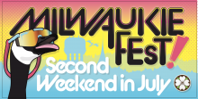 Milwaukie Fest Banner featuring a goose in sunglasses 